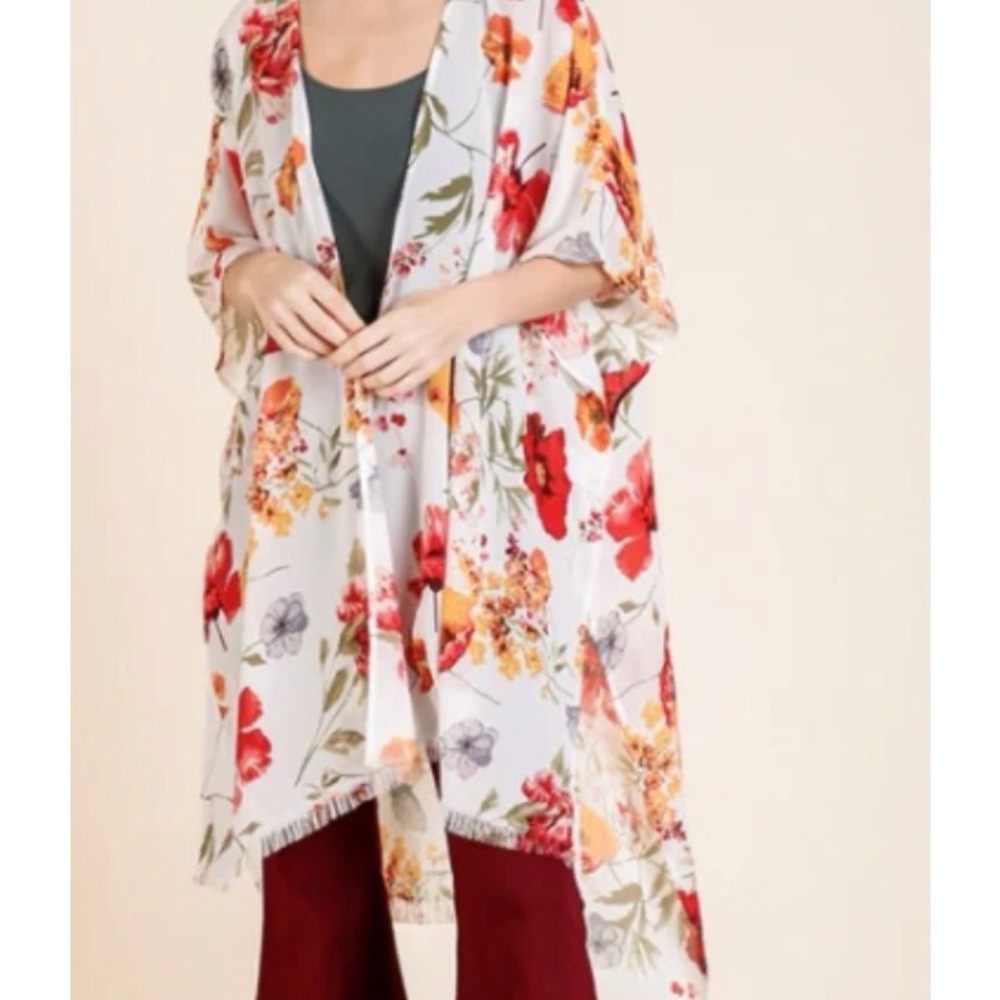 UMGEE Floral Print Cardigan/Kimono/Cape size S/M